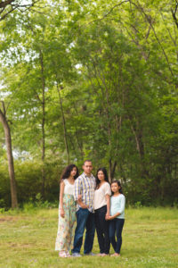 family of four with older children