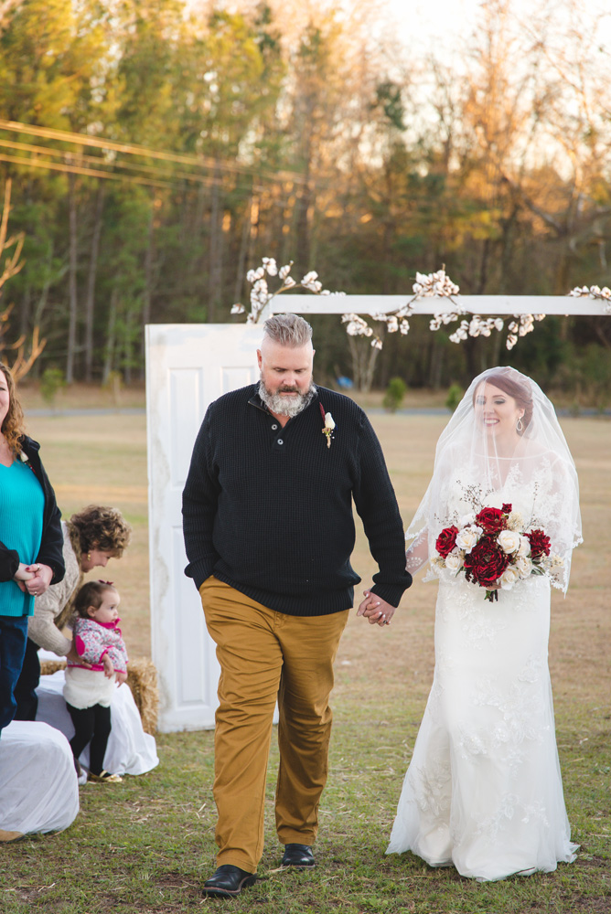 winter army wedding