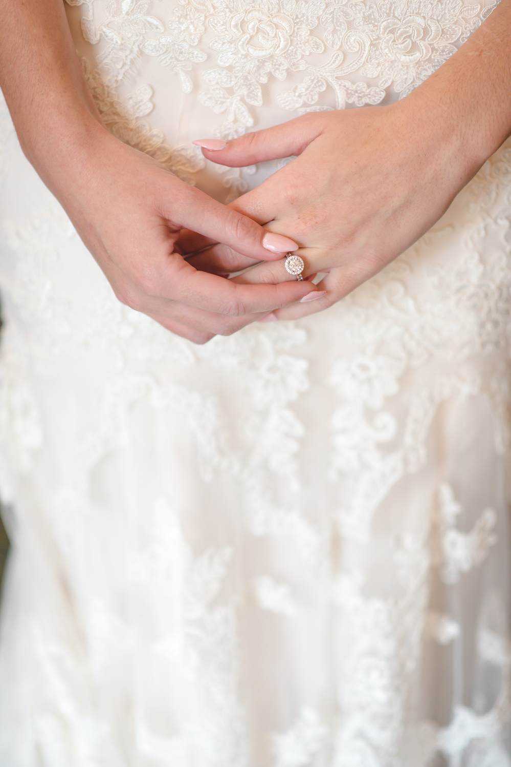 pink bridal nails