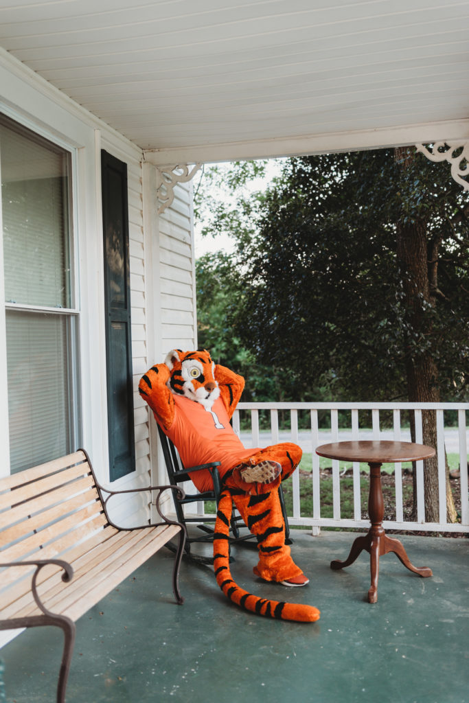 posing clemson tiger