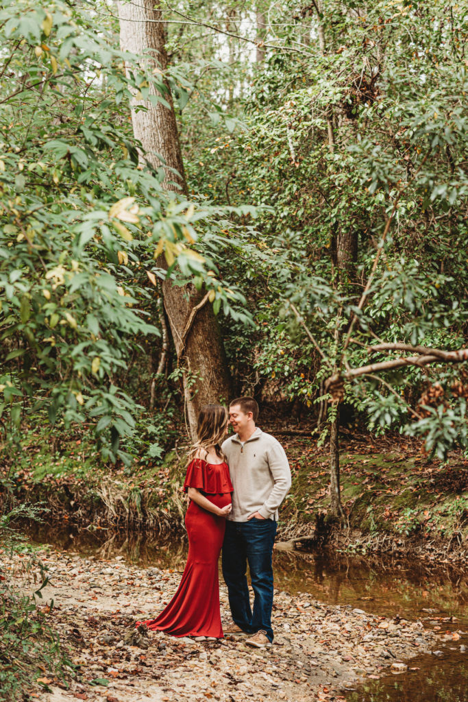 burgundy maternity dress