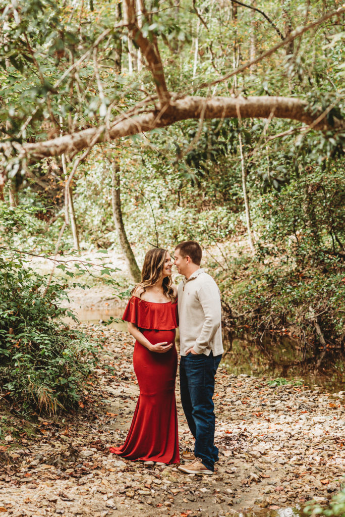 burgundy maternity dress